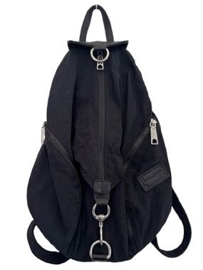 Rebecca Minkoff Black Nylon Mini Julian Convertible Backpack Minimalist